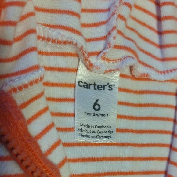 Carter's Pink and Orange Striped Hoodie - Picture 2 of 8
